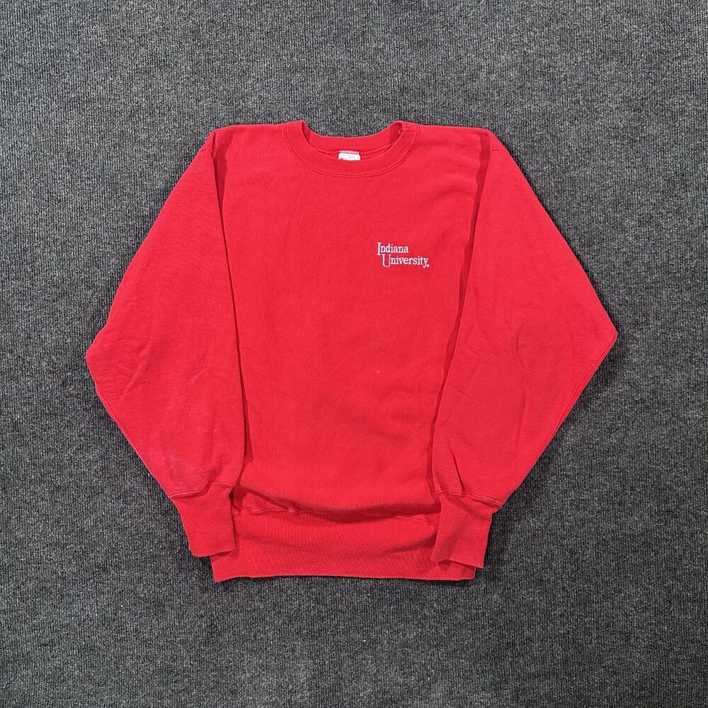 VTG 90's Champion Reverse Weave Indiana University Red Crewneck Sweat Shirt XL